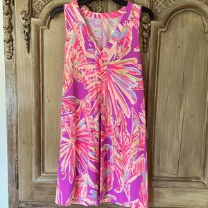Lily PULITZER sleeveless Tropical Floral Dress V